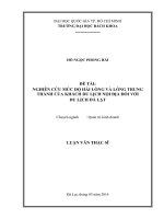 Nghiên cứu mức độ hài lòng và lòng trung thành của khách du lịch nội địa đối với du lịch đà lạt  