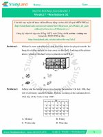 TOÁN TIẾNG ANH LỚP 2 Bài tập Tuần 32 – CƠ BẢN – ĐỀ 2