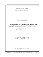 Nghiên cứu và xây dựng hệ thống tìm kiếm ảnh dựa trên thuộc tính vị trí  