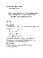 ĐỀ HƯỚNG DẪN NỘI DUNG ÔN TẬP CHO HỌC SINH THAM GIA KÌ THI HỌC SINH GIỎI CẤP TỈNH MÔN HÓA TRONG KÌ NGHỈ PHÒNG TRÁNH DỊCH COVID- 19