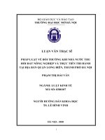 Pháp luật về bồi thường khi nhà nước thu hồi đất nông nghiệp và thực tiễn thi hành tại địa bàn quận long biên, thành phố hà nội  