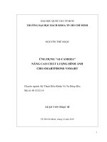 Ứng dụng  ai camera  nâng cao chất lượng hình ảnh cho smartphone   vsmart  