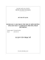 Đánh giá và dự đoán tốc độ ăn mòn đường ống dẫn dầu và khí bằng phương pháp mô phỏng  