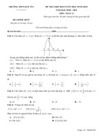 Đề thi chọn đội tuyển HSG môn Toán 12 năm 2020-2021 có đáp án - Trường THPT Quế Võ 1