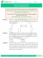 TOÁN TIẾNG ANH LỚP 4 Bài tập Tuần 30 – CƠ BẢN – ĐỀ 1