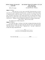 Đề thi chọn học sinh giỏi cấp cụm môn Ngữ văn 8 năm 2017-2018 có đáp án - Phòng GD&ĐT Thanh Sơn mới nhất năm 2021