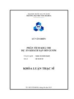 Phân tích khả thi dự án khách sạn hồ gươm  