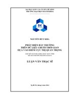 Phát hiện bất thường trên dữ liệu chuỗi thời gian dựa vào điểm cực trị quan trọng  