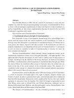 Constitutional law in the renovation period in Vietnam