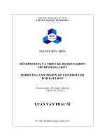 Mô hình hóa và thiết kế bộ điều khiển mô hình ballbot  