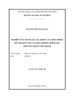 Nghiên cứu đánh giá tác động của đảo nhiệt đô thị đến chất lượng không khí bằng phương pháp viễn thám 