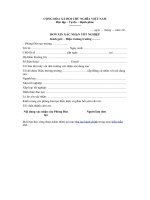 Mẫu đơn xin xác nhận tốt nghiệp trường đại học