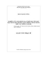 Nghiên cứu giải pháp gia cố bề mặt nền đất mặt bằng bãi, đường giao thông với xi măng khu vực đông nam bộ  