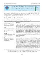 Ảnh hưởng của biện pháp thụ phấn bổ sung đến sự đậu trái của giống mãng cầu Xiêm và mãng cầu Xiêm Thái (Annona muricata) tại huyện Cờ Đỏ, thành phố Cần Thơ