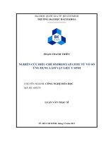 Nghiên cứu điều chế hydroxyapatite từ vỏ sò ứng dụng làm vật liệu y sinh  
