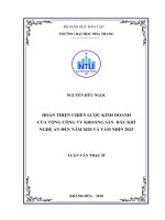 Hoàn thiện chiến lược kinh doanh của tổng công ty khoáng sản dầu khí nghệ an đến 2020 và tầm nhìn 2025  