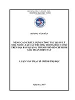 Nâng cao hiệu quả công tác quản lý nhà nước tại các trường trung học cơ sở ở quận 8, thành phố hồ chí minh giai đoạn hiện nay  