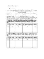 Mẫu báo cáo kết quả khóa đào tạo, bồi dưỡng kiến thức, nghiệp vụ quản lý vận hành nhà chung cư