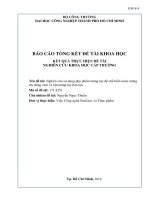 Nghiên cứu sử dụng phụ phẩm măng tây để chế biến nước măng tây đóng chai và bột măng tây hòa tan   báo cáo tổng kết đề tài nghiên cứu khoa học cấp trường 