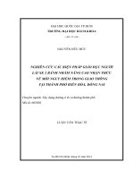 Nghiên cứu các biện pháp giáo dục người lái xe 2 bánh nhằm nâng cao nhận thức về mối nguy hiểm trong giao thông tại thành phố biên hòa, đồng nai  