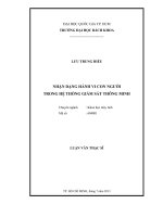 Nhận dạng hành vi con người trong hệ thống giám sát thông minh  