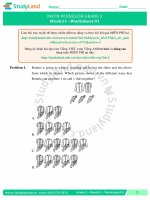 TOÁN TIẾNG ANH LỚP 3 Bài tập Tuần 26 – CƠ BẢN – ĐỀ 1