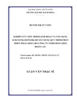 Nghiên cứu tiến trình linh hoạt và ứng dụng scrum framework để xây dựng quy trình phát triển phần mềm cho công ty tnhh phần mềm hoàn cầu  