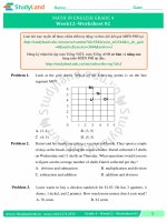 TOÁN TIẾNG ANH LỚP 4 Bài tập Tuần 28 – CƠ BẢN – ĐỀ 2