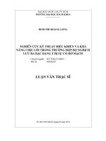 Nghiên cứu kỹ thuật điều khiển và khả năng chịu lỗi trong trường hợp bộ nghịch lưu ba bậc dạng t bị sự cố hở mạch  