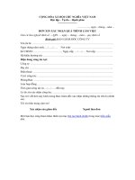 Mẫu đơn xin xác nhận quá trình làm việc