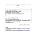 Mẫu bản kê khai thông tin về các thành viên của nhà thầu liên danh