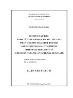 Sử dụng vật liệu từ tính cufe2o4 làm xúc tác cho phản ứng oxy hóa ghép đôi tạo 2 (benzo{d}thiazol 2 yl) phenyl dimethylcarbamate và 2 (benzodthiazol 2yl)phenyl benzoate  