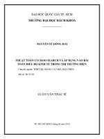 Thuật toán cuckoo search và áp dụng vào bài toán điều độ kinh tế trong thị trường điện  