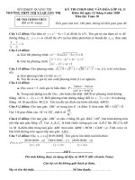 Đề thi chọn HSG môn Toán 10 năm 2019-2020 - Trường THPT thị xã Quảng Trị