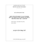 Phân tích ổn định và sau ổn định kết cấu khung giàn phẳng sử dụng phương pháp arc length  