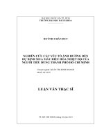 Nghiên cứu các yếu tố ảnh hưởng đến dự định mua máy điều hòa nhiệt độ của người tiêu dùng thành phố hồ chí minh  