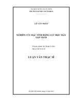 Nghiên cứu đặc tính động lực học máy gọt xoài  