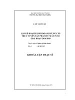 Lập kế hoạch kinh doanh cung cấp trực tuyến sản phẩm từ máy in 3d giai đoạn 2016 2018  