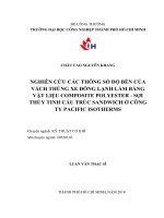 Nghiên cứu các thông số độ bền của vách thùng xe đông lạnh làm bằng vật liệu composite polyester   sợi thủy tinh cấu trúc sandwich ở công ty paccific isotherms    