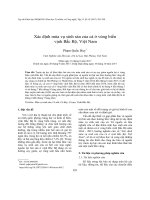 Defining the spawning season of fish in the Gulf of Tokin, Vietnam