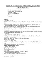 giáo án tổ chức chế độ sinh hoạt cho trẻ trong một ngày