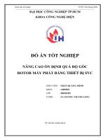 Nâng cao ổn định góc rotor máy phát bằng thiết bị svc   đồ án tốt nghiệp khoa công nghệ điện  