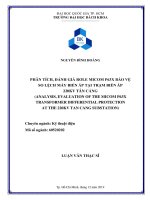 Phân tích, đánh giá rơle micom p63x bảo vệt so lệch máy biến áp tại trạm biến áp 220kv tân cảng  