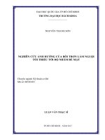 Nghiên cứu ảnh hưởng của bôi trơn làm nguội tối thiểu tới độ nhám bề mặt  