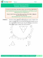 TOÁN TIẾNG ANH LỚP 4 Bài tập Tuần 25 – CƠ BẢN – ĐỀ 1