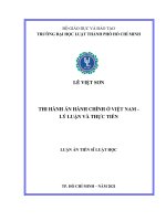 Thi hành án hành chính ở Việt Nam – Lý luận và thực tiễn.