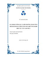 Xác định tướng đá và môi trường trầm tích nhằm đánh giá tiềm năng dầu khí tầng sh 8b khu vực tây nam mỏ x  