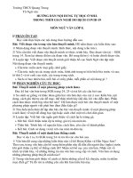 HƯỚNG DẪN TỰ HỌC NGỮ VĂN 8 đợt 2