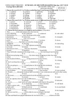 Đề luyện thi học sinh giỏi môn Tiếng Anh 8 năm 2017-2018 - Phòng GD&ĐT Vĩnh Phúc - Mã đề 810 mới nhất năm 2021