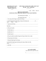 Mẫu biên bản kiểm phiếu đánh giá công trình đề nghị xét tặng giải thưởng